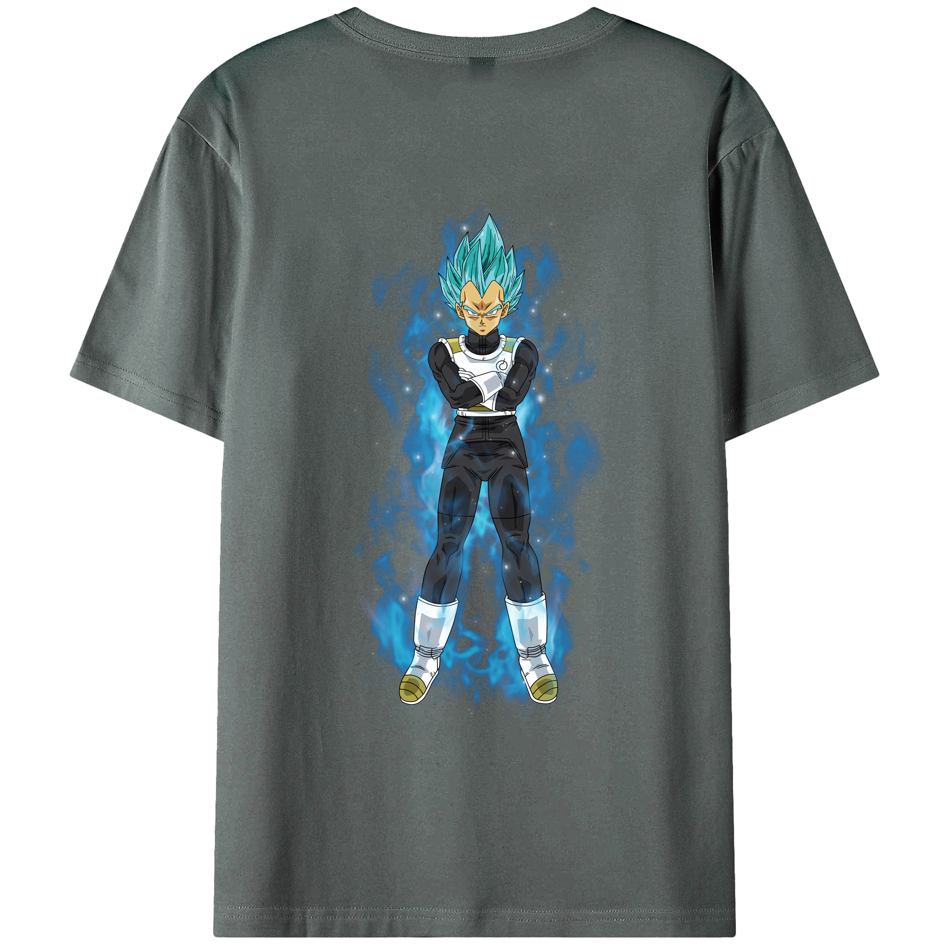 （画像用） ドラゴンボール ベジータ四世（Bejīta Yonsei）DRAGON BALL Vegeta IV 綿100％半袖Tシャツ（背面プリント）